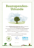 Baumspender Urkunde | GreenPanda.de