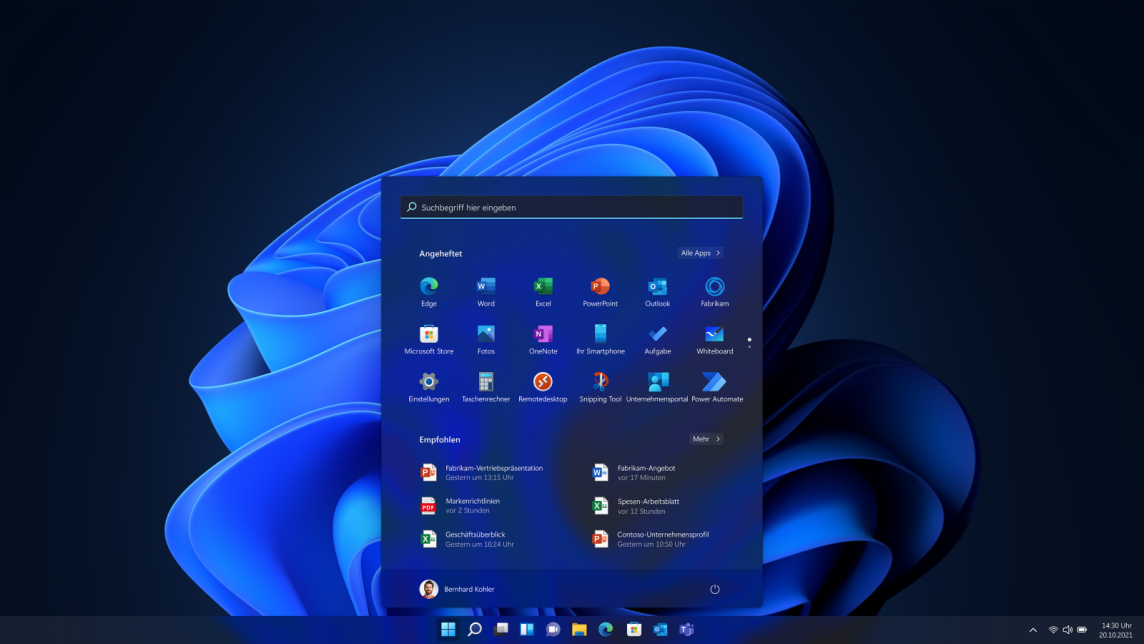 Windows 11 Startmenü Taskleiste  | GreenPanda.de